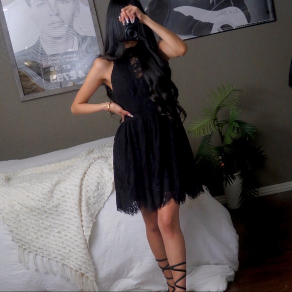 Free People Verushka Lace High Neck Mini Dress - Picture 5 of 13